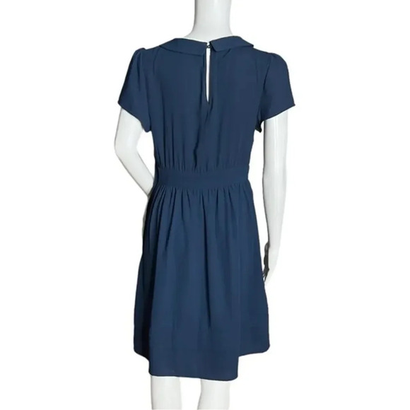 MODCLOTH Embroidered Collar Feminine Shirt Dress in Navy - Picture 5 of 9